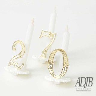 Bougie chiffre et feux d'artifices