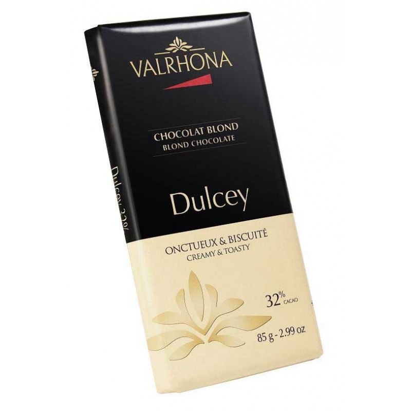 Tablette de chocolat Valrhona Blond Dulcey 32% de beurre de cacao